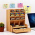 Compartments wood multi function organiser
